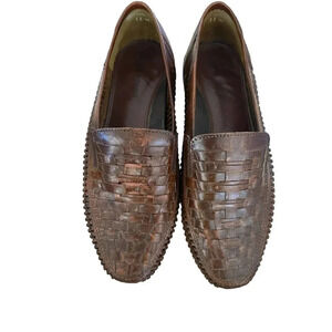 Soft Stags Men's Brown Leather Woven‎ Comfortable Flat Boot Size 11M